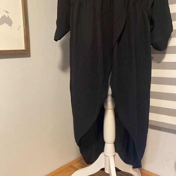 Torrid Black Lightweight Faux Wrap Semi-Sheer High-Low Dress Size 4 - Picture 3 of 9